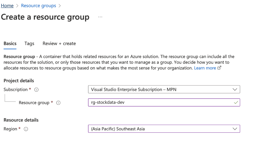 Create Resource Group